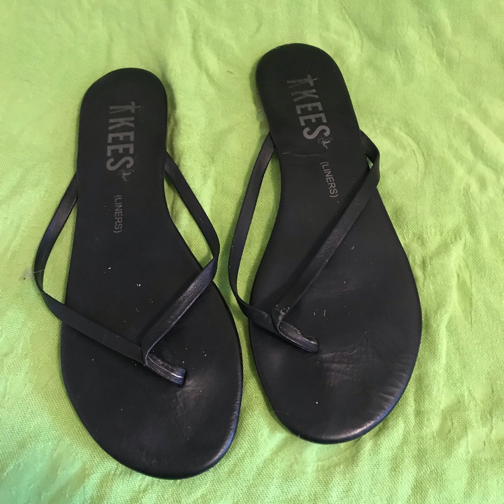 Tkees Liners Leather Flip Flops size 7.5